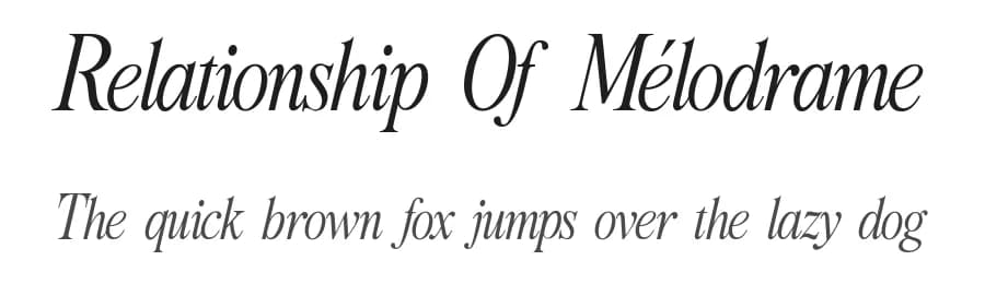 Relationship Of Mélodrame by Sizimon.id — Serif Font