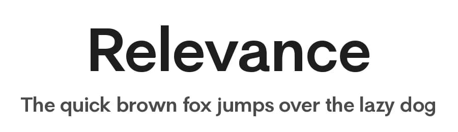 Relevance by Chromatype Studio — Sans Serif Font