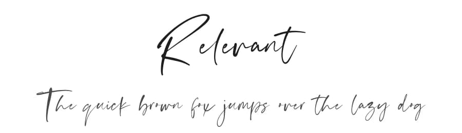 Relevant by Fikryal studio — Script Handwritten Font