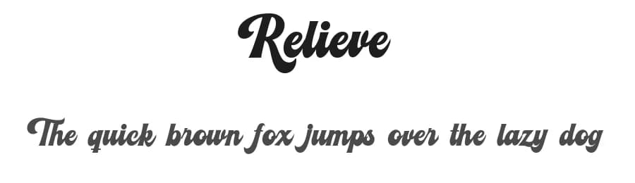 Relieve by Godzillabstudio — Script Handwritten Font