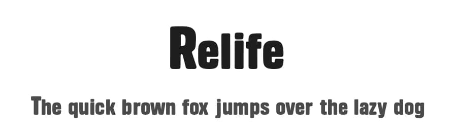 Relife by Kong Font — Sans Serif Font