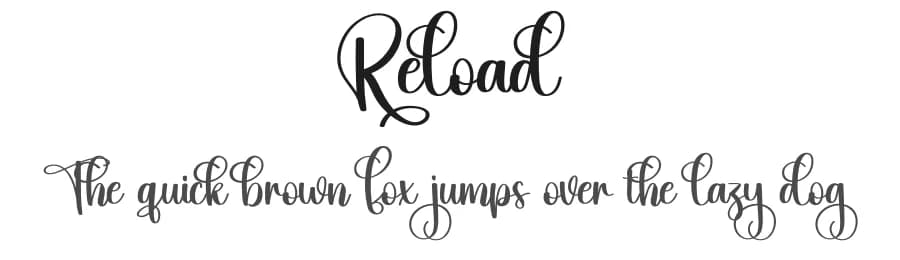 Reload by Scratchones — Script Handwritten Font