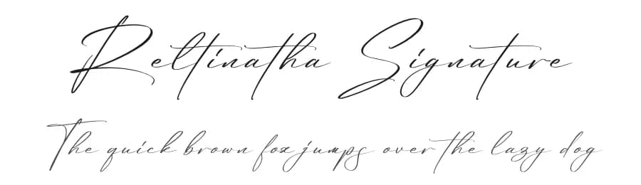 Reltinatha Signature by Perspectype Studio - Letterena.com — Script Handwritten Font