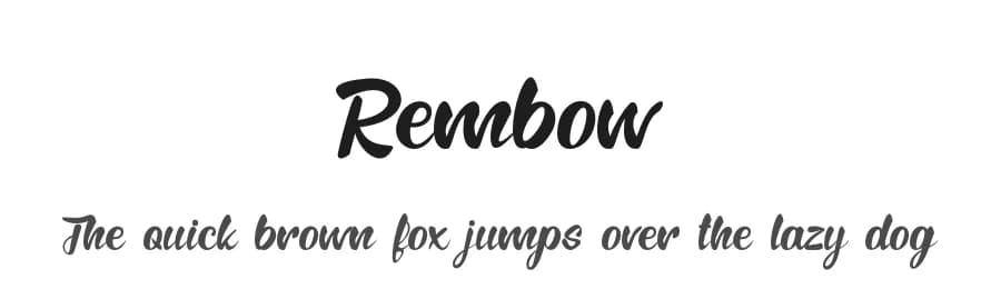 Rembow by Tigadestd — Script Handwritten Font