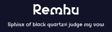 Remhu by twinletter — Sans Serif Font — thumbnail 2