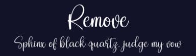 Remove by creatype designer — Script Handwritten Font — thumbnail 2