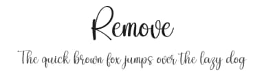 Remove by creatype designer — Script Handwritten Font — thumbnail 1