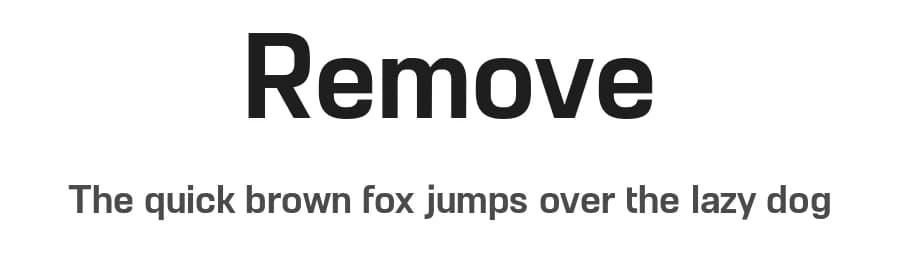 Remove by Eko Bimantara — Sans Serif Font