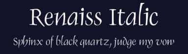 Renaiss Italic by Manfred Klein — Script Handwritten Font — thumbnail 2
