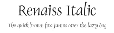 Renaiss Italic by Manfred Klein — Script Handwritten Font — thumbnail 1