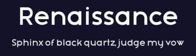 Renaissance by Vladimir Nikolic — Sans Serif Font — thumbnail 2