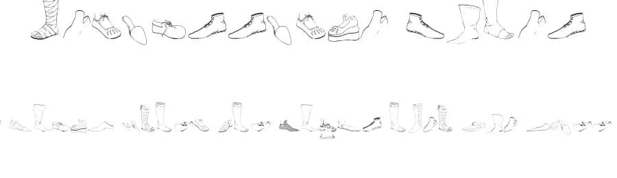 Renaissance Shoes by Intellecta Design — Dingbats Font
