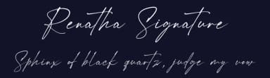 Renatha Signature by RantautypeStudio — Script Handwritten Font — thumbnail 2