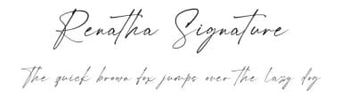 Renatha Signature by RantautypeStudio — Script Handwritten Font — thumbnail 1