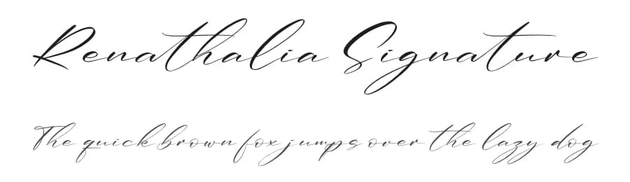 Renathalia Signature by Perspectype Studio - Letterena.com — Script Handwritten Font