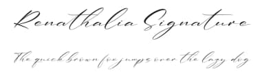Renathalia Signature by Perspectype Studio - Letterena.com — Script Handwritten Font — thumbnail 1