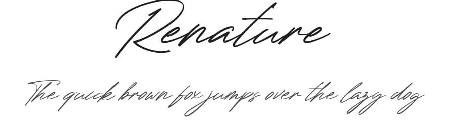 Renature by Creavora Studio — Script Handwritten Font