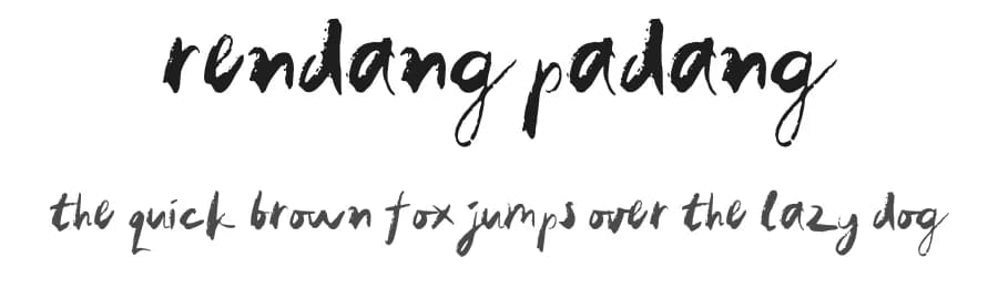 Rendang Padang by hati — Script Handwritten Font