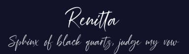 Renitta by Hanzel Space — Script Handwritten Font — thumbnail 2