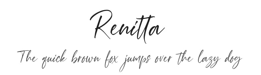 Renitta by Hanzel Space — Script Handwritten Font