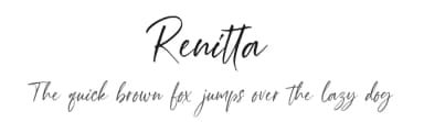 Renitta by Hanzel Space — Script Handwritten Font — thumbnail 1