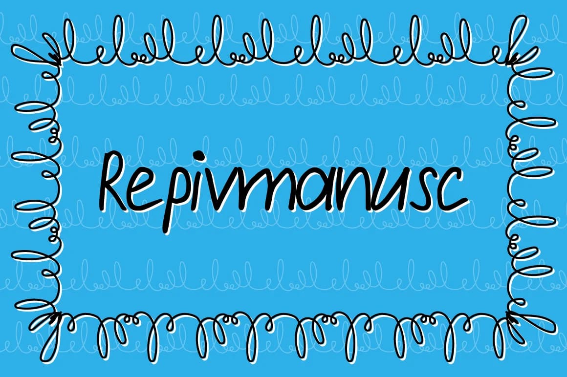 Repivmanusc Font by viper78 — Script Handwritten Font