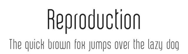 Reproduction by Uroboros Design — Sans Serif Font