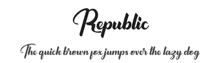 Republic by Ahmad Rofingi — Script Handwritten Font — preview 1