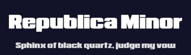 Republica Minor by Sharkshock — Sans Serif Font — thumbnail 2