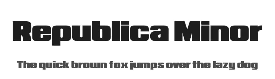 Republica Minor by Sharkshock — Sans Serif Font
