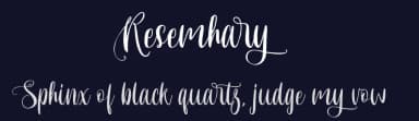 Resemhary by www.movefont .com — Script Handwritten Font — thumbnail 2