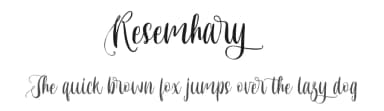 Resemhary by www.movefont .com — Script Handwritten Font — thumbnail 1