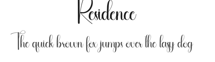 Residence by Andi Moz — Script Handwritten Font