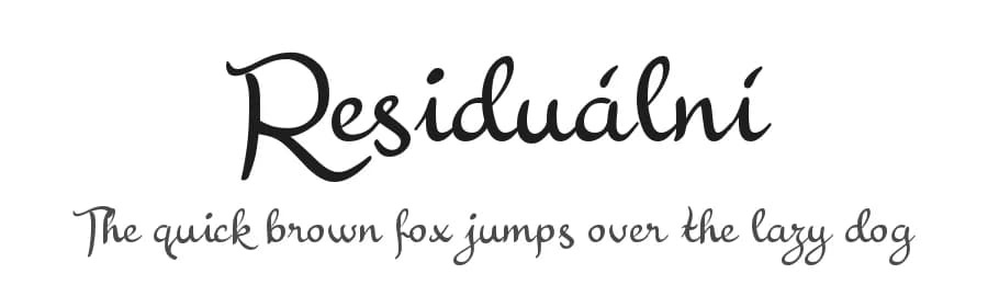 Residuální by Vít Čondák — Script Handwritten Font — preview 1