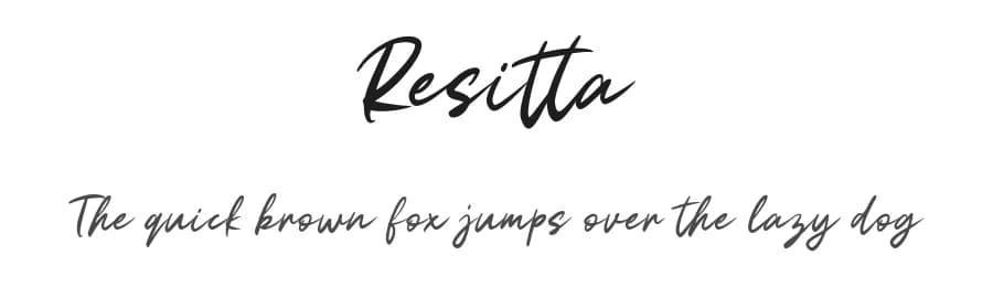 Resitta by Weape Studio — Script Handwritten Font
