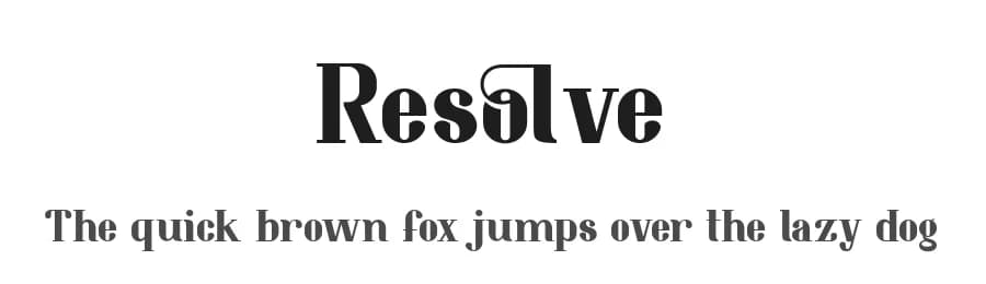 Resolve by Zulfikar Ali — Serif Font