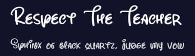 Respect The Teacher by Scratchones — Script Handwritten Font — thumbnail 2