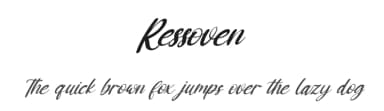 Ressoven by Kong Font — Script Handwritten Font — thumbnail 1