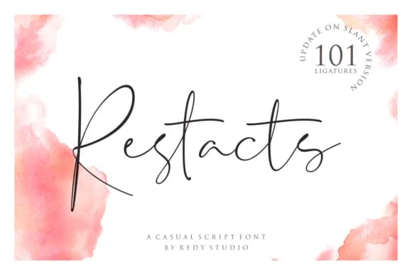 Restacts Family Font by RedyStudio — Script Handwritten Font — preview 1