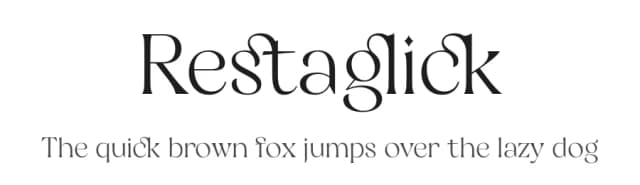 Restaglick by Moka Type Studio — Serif Font