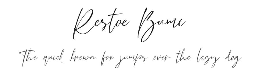 Restoe Bumi by HansCo — Script Handwritten Font