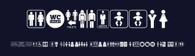 Restroom by Woodcutter — Dingbats Font — thumbnail 2