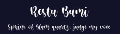 Restu Bumi by Balpirick Studio — Script Handwritten Font — thumbnail 2