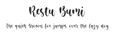 Restu Bumi by Balpirick Studio — Script Handwritten Font — thumbnail 1