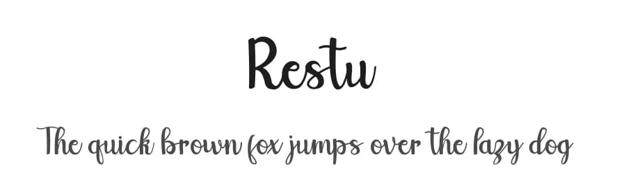 Restu by Pidco Art — Script Handwritten Font