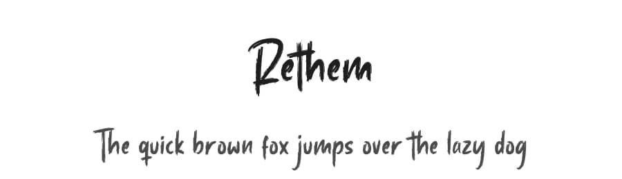 Rethem by RantautypeStudio — Script Handwritten Font