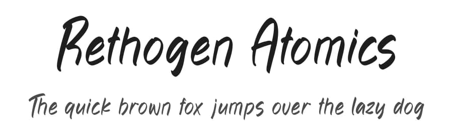 Rethogen Atomics by Perspectype Studio - Letterena.com — Script Handwritten Font