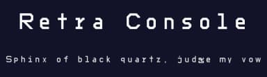 Retra Console by Bryndan Meyerholt — Sans Serif Font — thumbnail 2