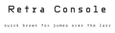 Retra Console by Bryndan Meyerholt — Sans Serif Font — thumbnail 1