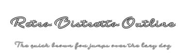 Retro Bistretto Outline by Roland Huse Design — Script Handwritten Font — thumbnail 1